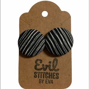Handmade Fabric Earrings Jack Stripes